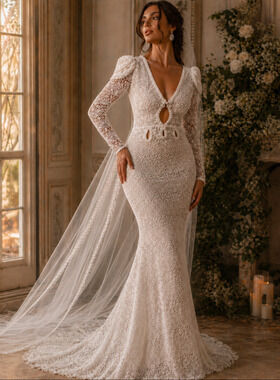 Daughters of Simone Mosshart Lace Wedding Gown Size L